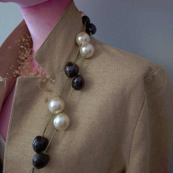 NWT Saiph gold tone metallic sheen shimmer tan camel brown open front blazer L - Picture 5 of 10